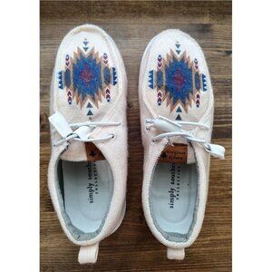 Aztec Southwestern Simply Southern Canvas Slip on Shoes Size 8
